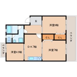 高田市駅 徒歩12分 4階の物件間取画像